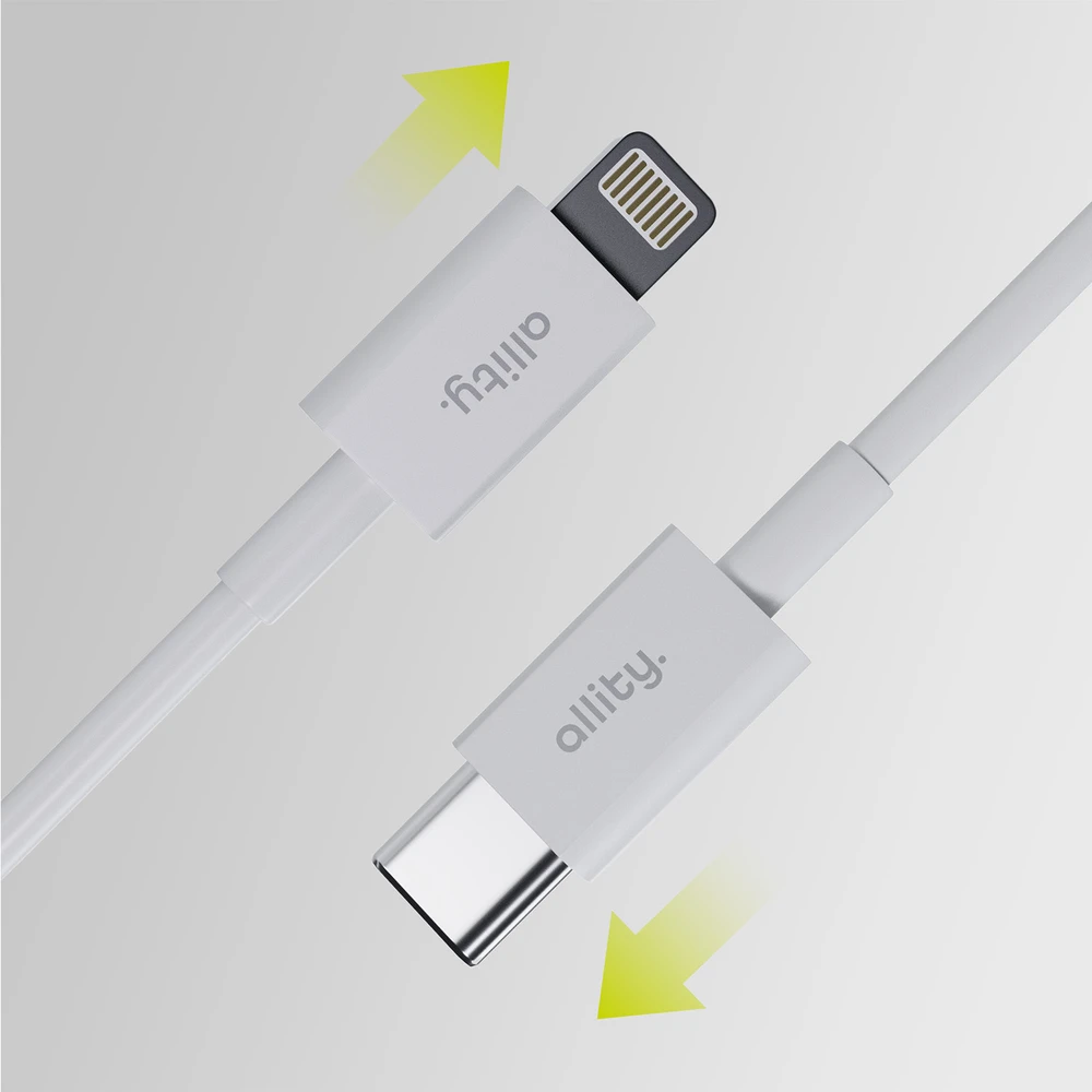 Allity Sp. su o.o. „Allity“ laidas AUC-03 USB-C - „Lightning“ 1,0 m 27W baltas