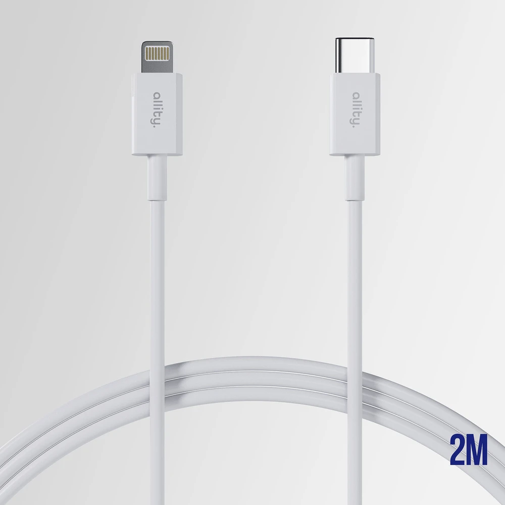 Allity Sp. su o.o. Allity kabelis AUC-03 USB-C - Lightning 2.0 m 27W baltas