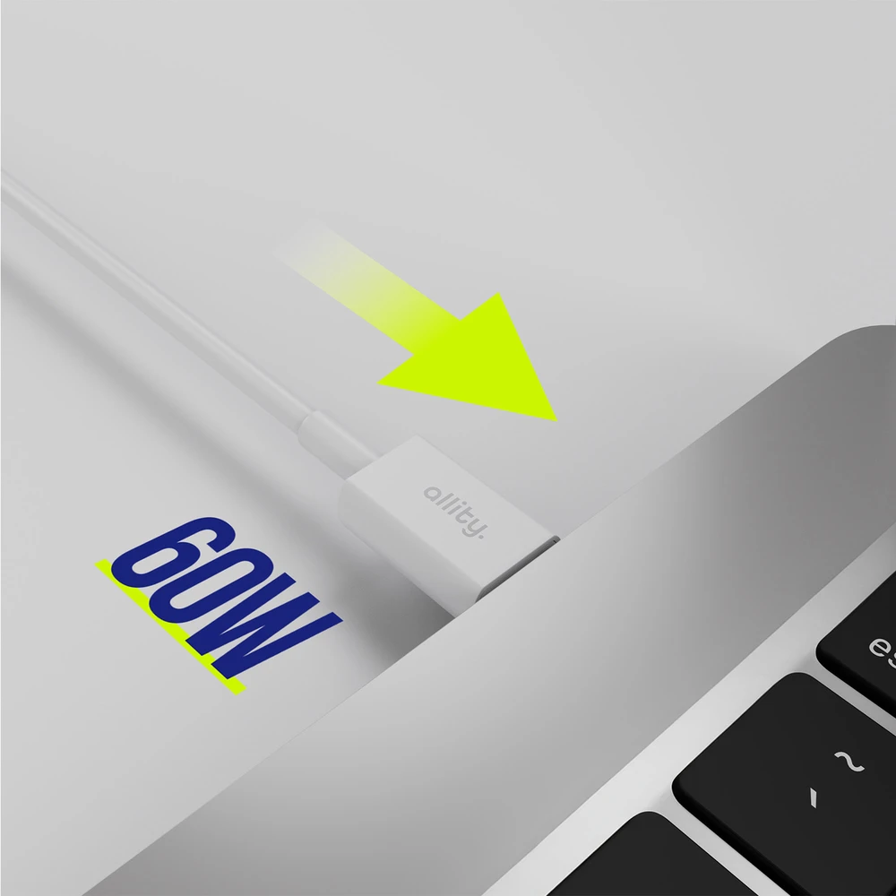 Allity Sp. su o.o. Allity kabelis AUC-03 USB-C - USB-C 2.0 m 60W baltas