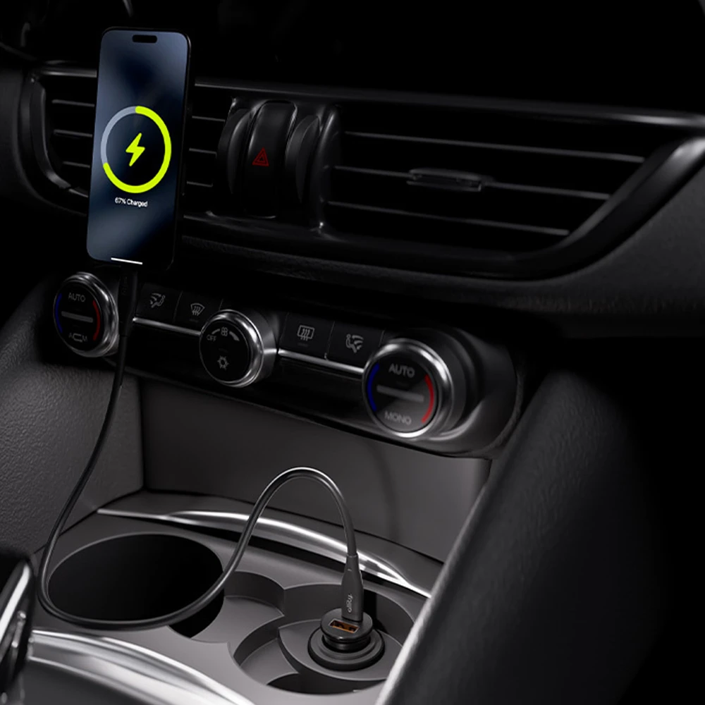 Allity Sp. su o.o. „Allity“ automobilinis įkroviklis ACC-100-30WAC, 1x USB-C, 1x USB-A, 30W, juodas