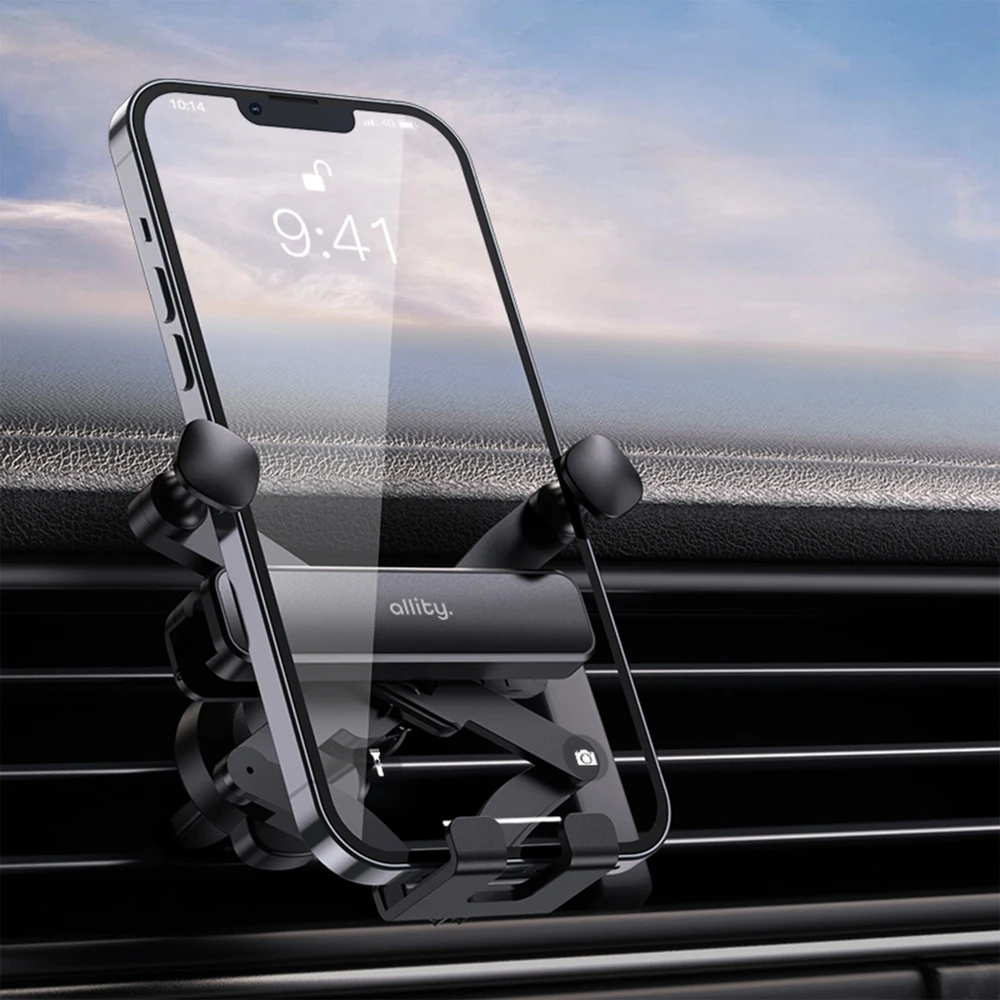 Allity Sp. su o.o. „Allity“ automobilio laikiklis prie oro išleidimo angos ACH-100, juodas