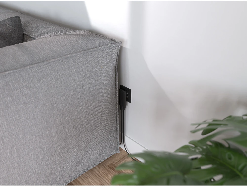 Allity Sp. su o.o. „Allity GaN PD QC“ įkroviklis ATC-02-65WAC 1x USB-C 1x USB-A 65W juodas