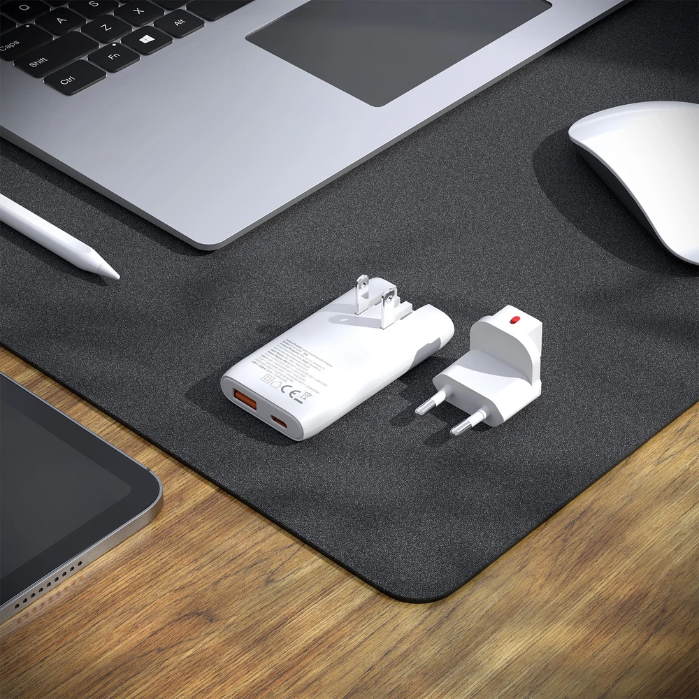 Allity Sp. su o.o. „Allity GaN PD QC“ įkroviklis ATC-02-65WAC 1x USB-C 1x USB-A 65W baltas