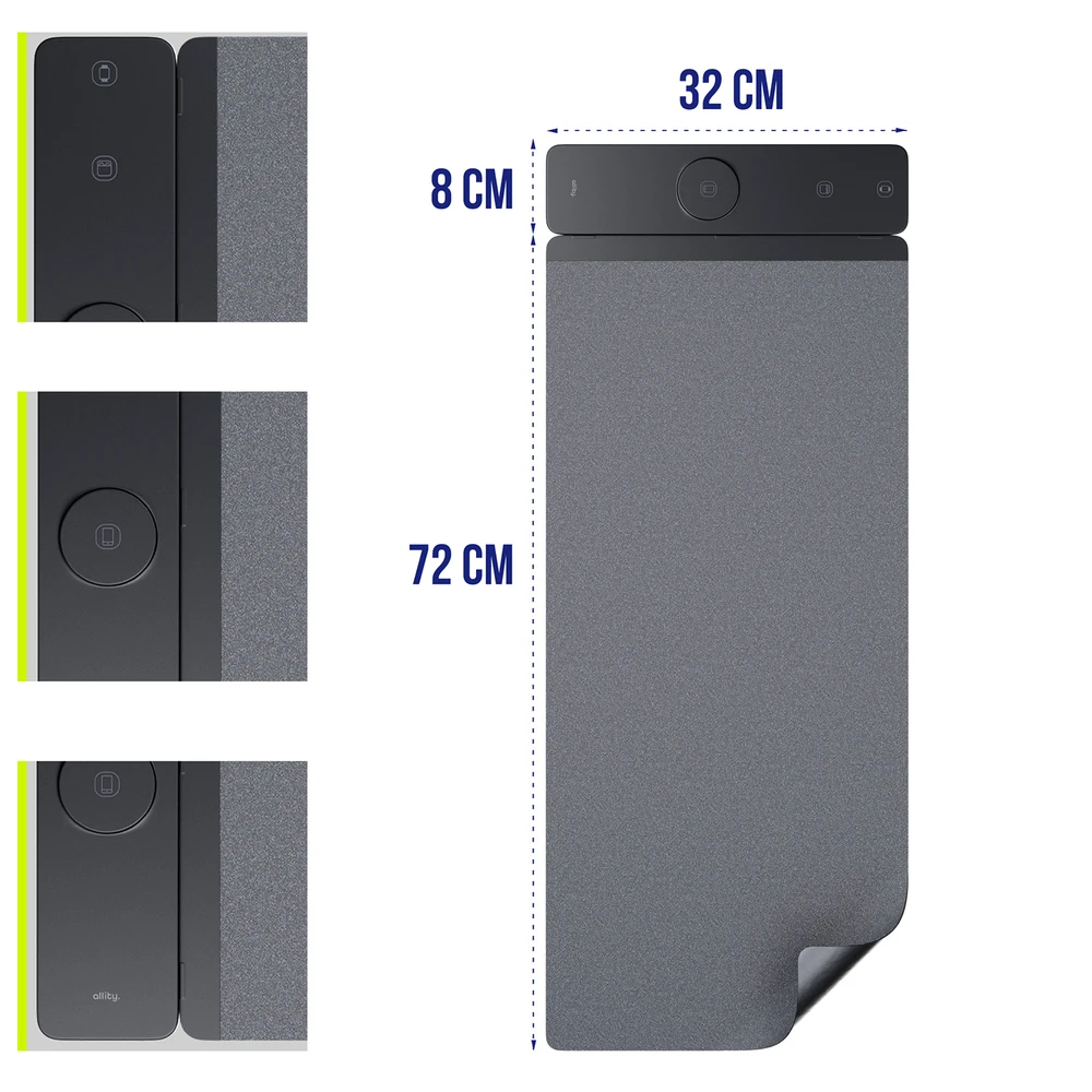 Pelė Allity Sp. su o.o. Allity Nešiojamas kompiuteris pad with detachable 3in1 wireless charger 15W ALP-100
