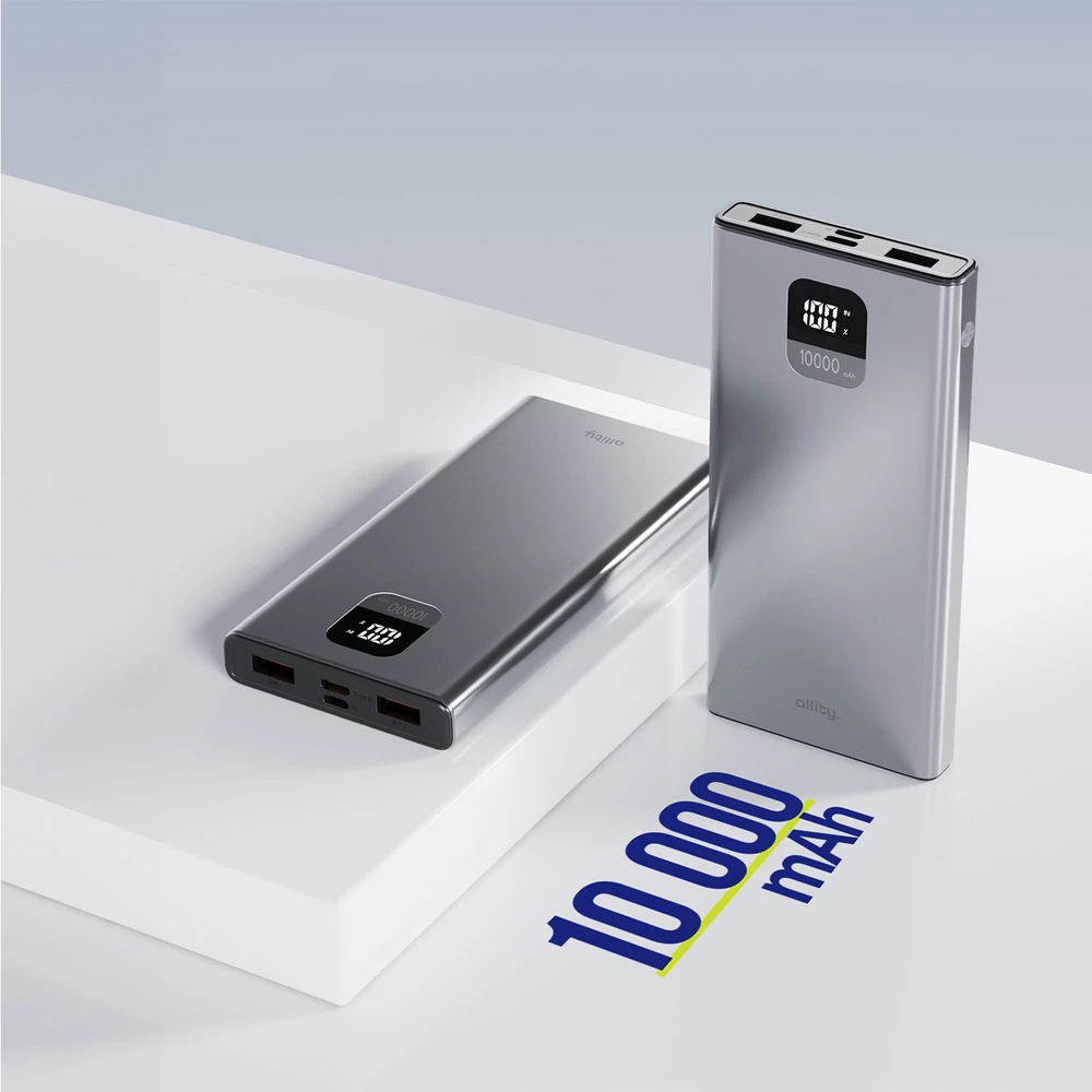 Allity Sp. su o.o. „Allity“ išorinė baterija APB-100 PD QC 22,5 W 10000 mAh, pilka