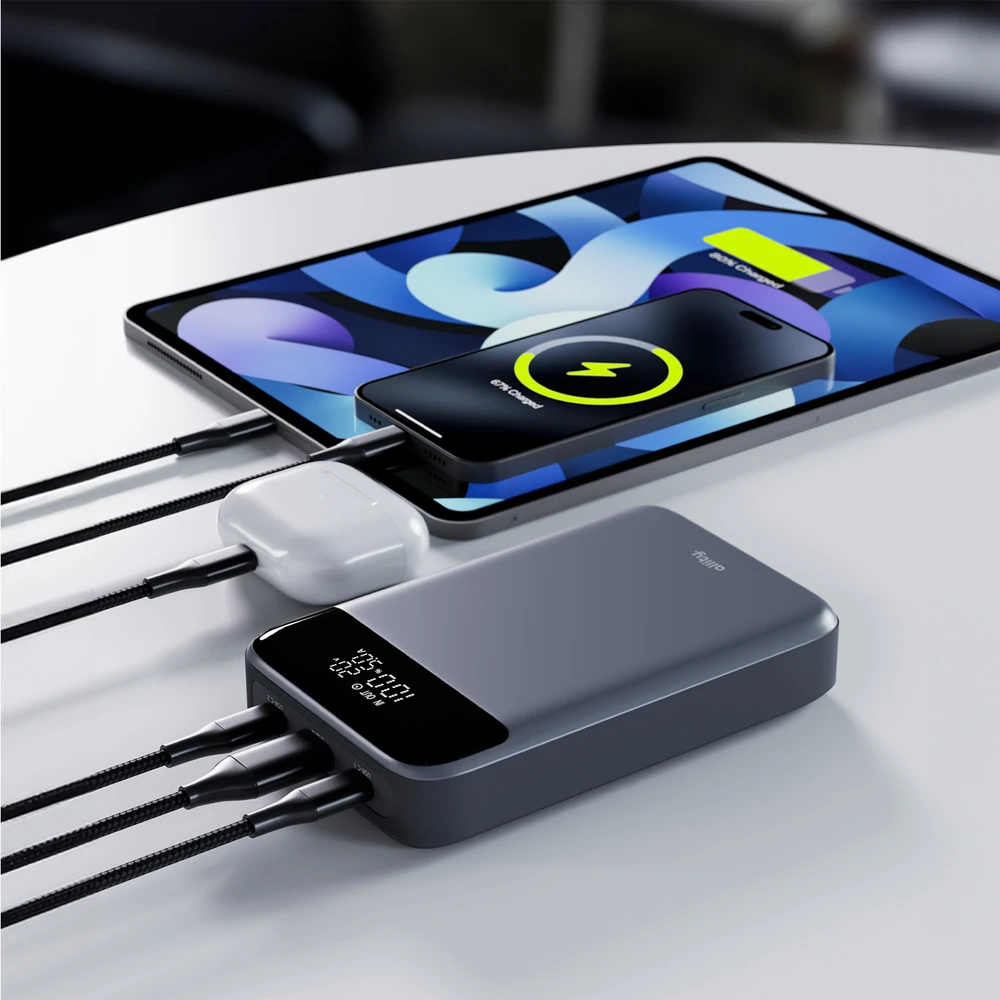 „Allity Sp. su o.o.“ „Allity“ nešiojamojo kompiuterio išorinė baterija APB-200 PD, QC, 130 W, 19200 mAh, pilka