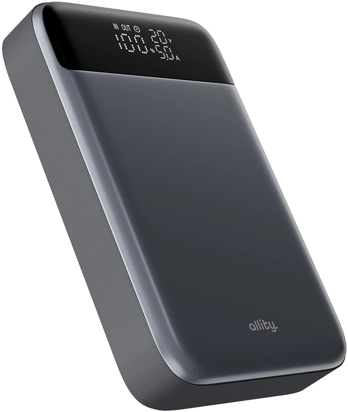 „Allity Sp. su o.o.“ „Allity“ nešiojamojo kompiuterio išorinė baterija APB-200 PD, QC, 130 W, 19200 mAh, pilka