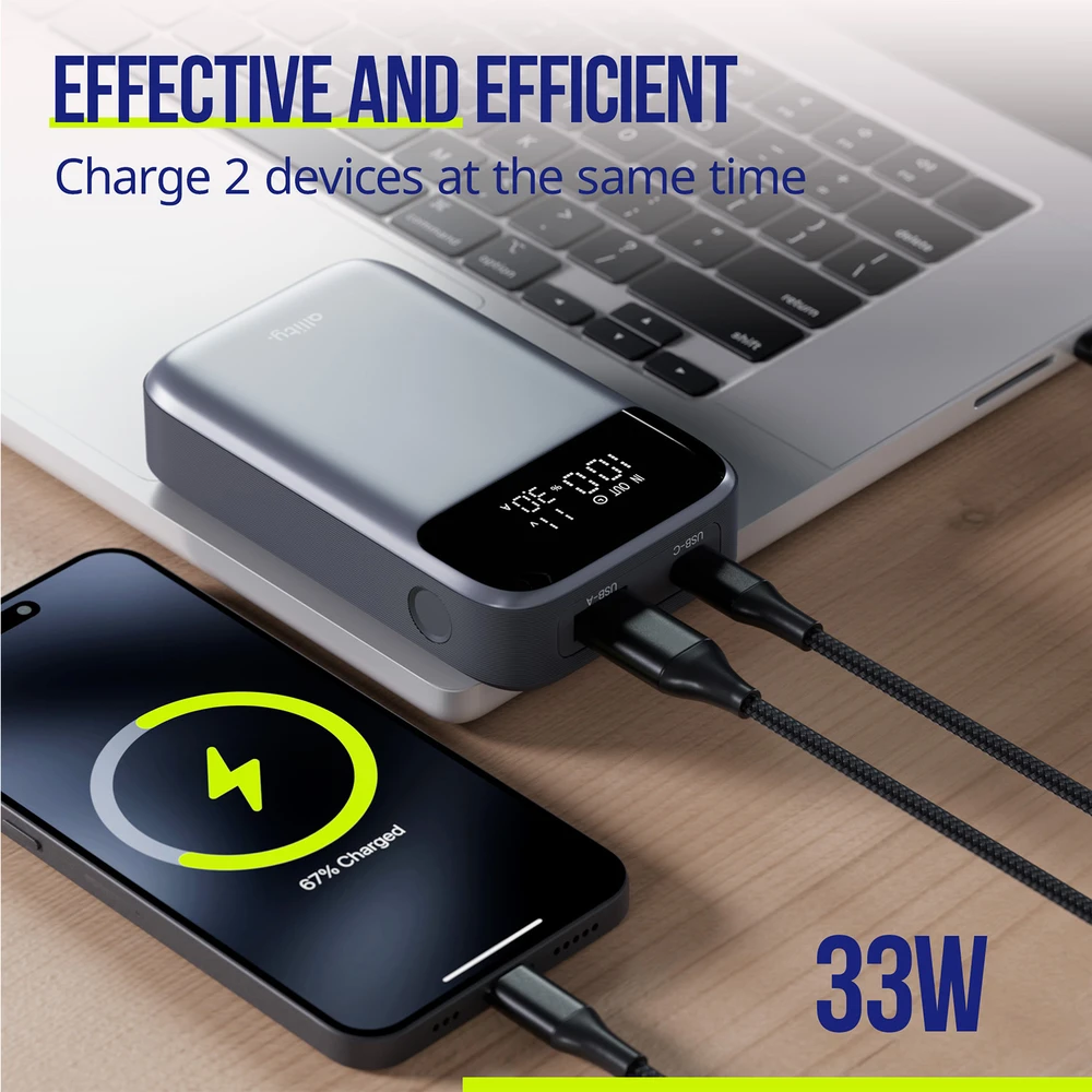 „Allity Sp. su o.o.“ „Allity“ išorinė baterija APB-200 PD QC 33W 10000 mAh pilka