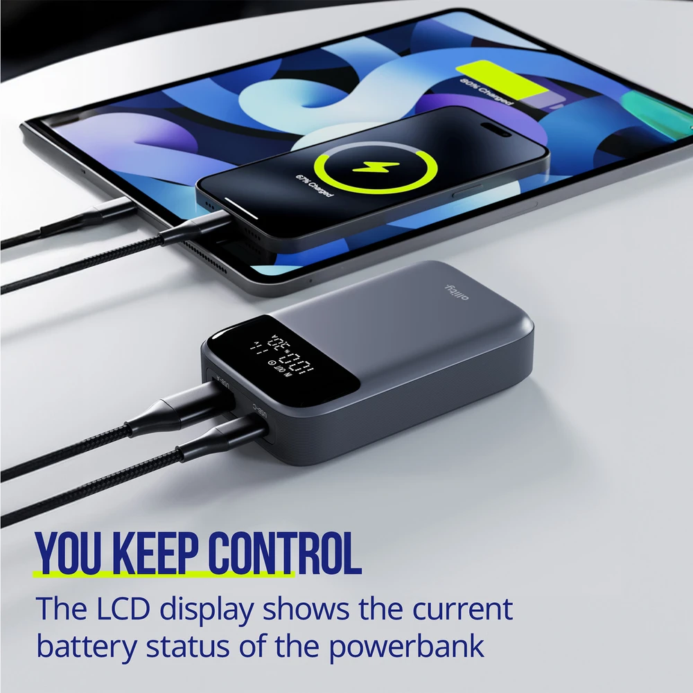 „Allity Sp. su o.o.“ „Allity“ išorinė baterija APB-200 PD QC 33W 10000 mAh pilka
