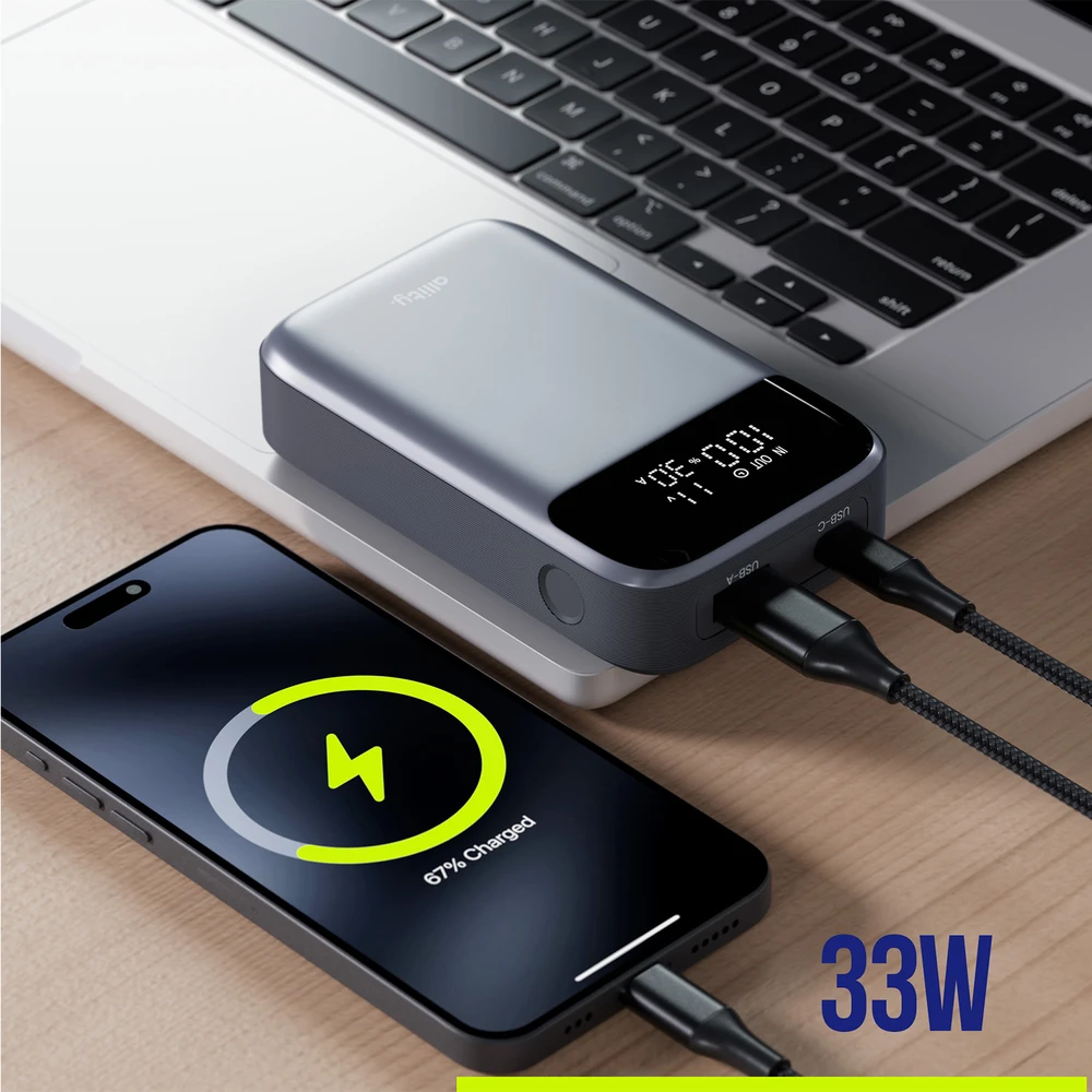 „Allity Sp. su o.o.“ „Allity“ išorinė baterija APB-200 PD QC 33W 10000 mAh pilka