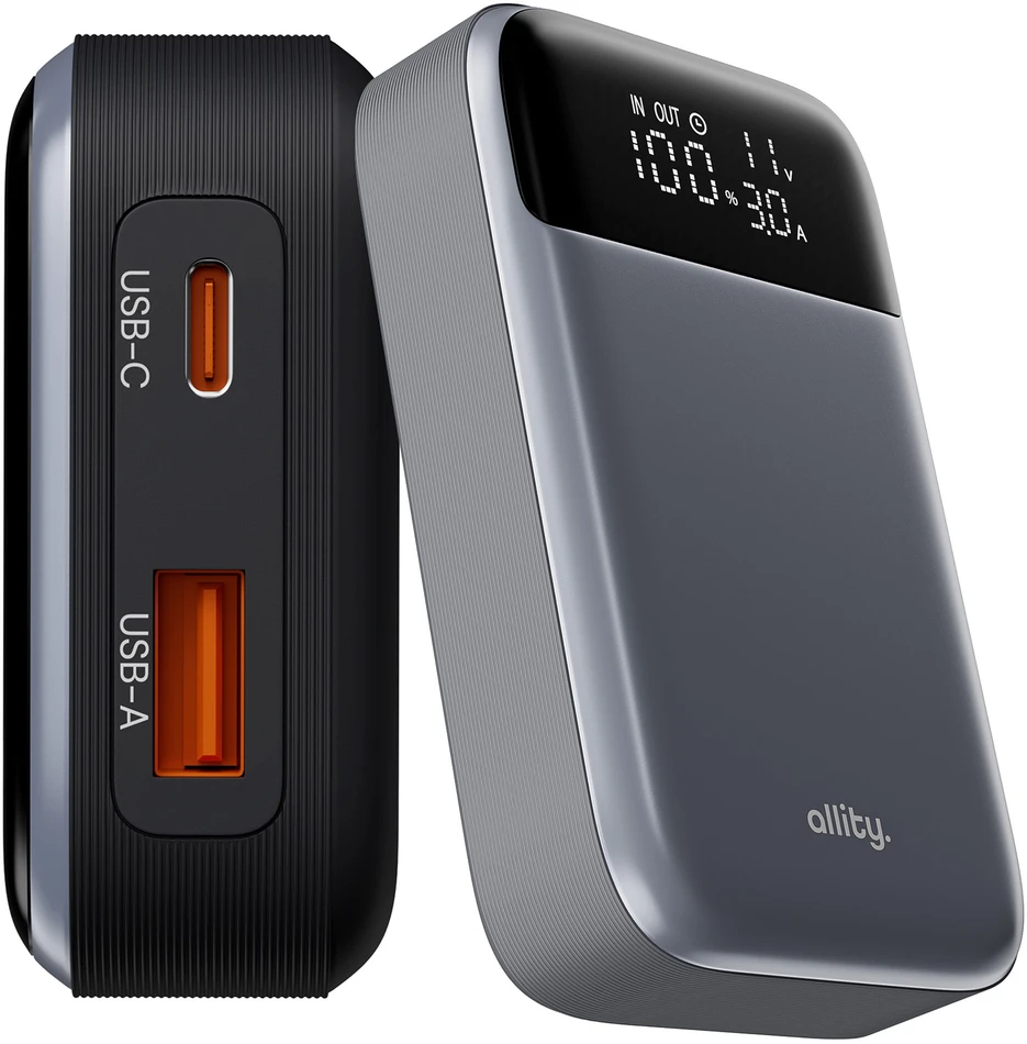 „Allity Sp. su o.o.“ „Allity“ išorinė baterija APB-200 PD QC 33W 10000 mAh pilka