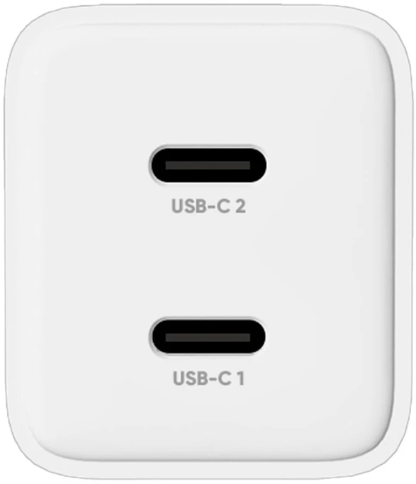 "Allity" sieninis įkroviklis GaN PD QC ATC-01-45WCC 2x USB-C 45W baltas