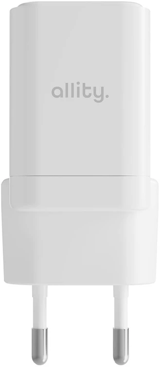 "Allity" sieninis įkroviklis GaN PD QC ATC-01-30WAC 1x USB-C 1x USB-A 30W baltas