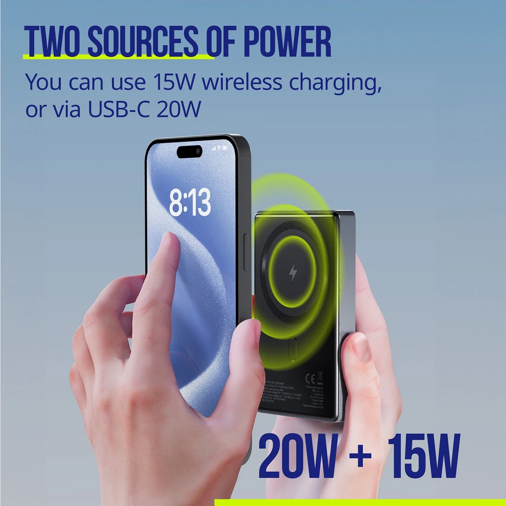 „Allity Sp. su o.o.“ „Allity“ belaidė išorinė baterija APB-300 PD QC 20W 10000 mAh magnetinė pilka
