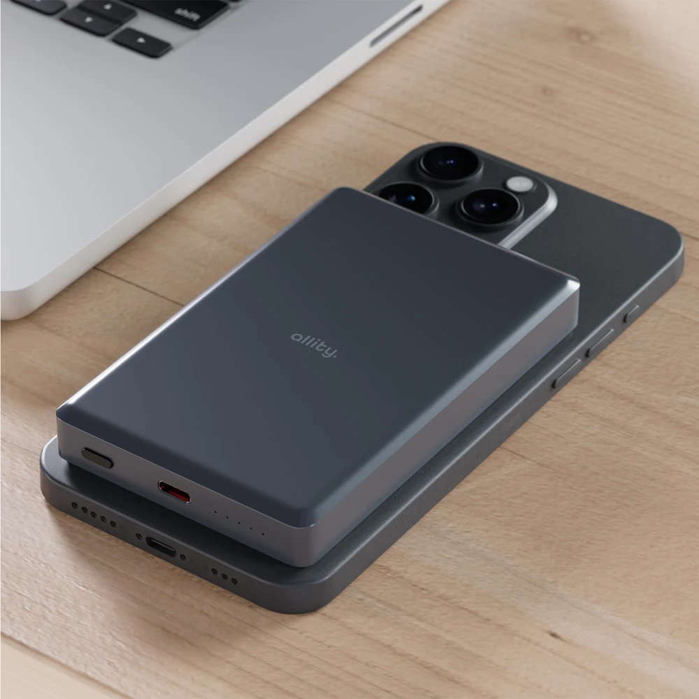 „Allity Sp. su o.o.“ „Allity“ belaidė išorinė baterija APB-300 PD QC 20W 10000 mAh magnetinė pilka