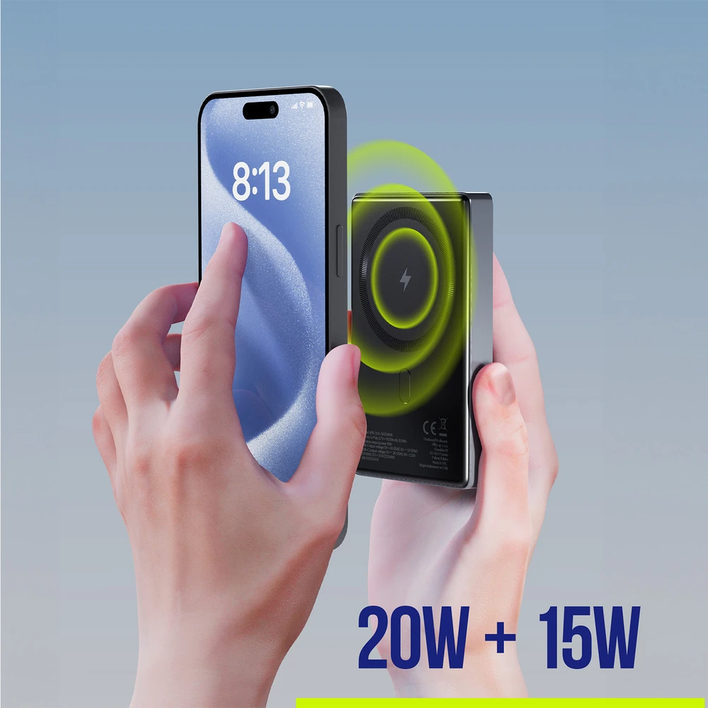 „Allity Sp. su o.o.“ „Allity“ belaidė išorinė baterija APB-300 PD QC 20W 10000 mAh magnetinė pilka