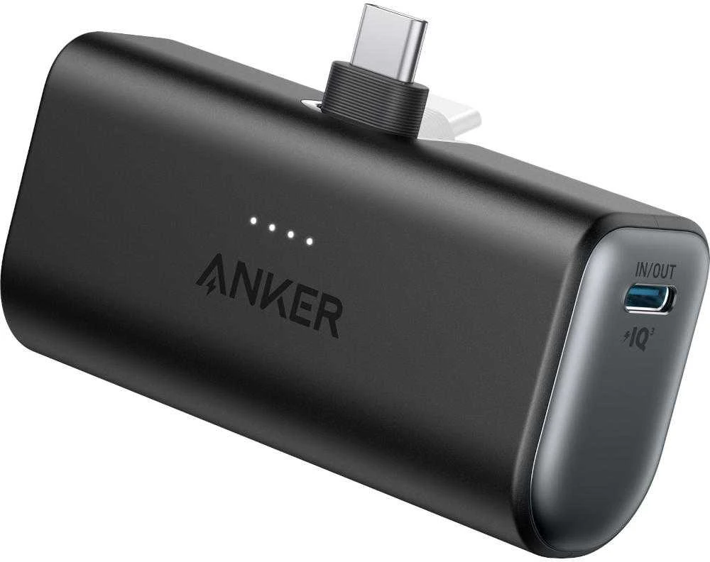 Anker Nano Power Bank Integruotas su USB-C jungtimi | A1653H11 | 5000 mAh | Juodas