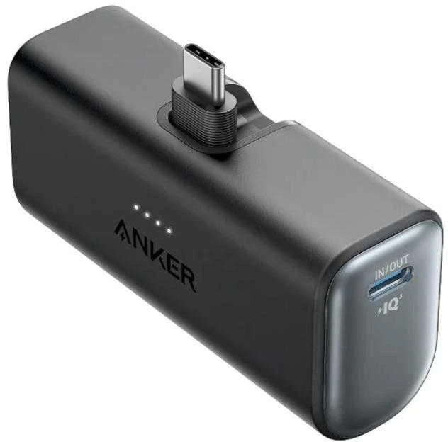 Anker Nano Power Bank Integruotas su USB-C jungtimi | A1653H11 | 5000 mAh | Juodas
