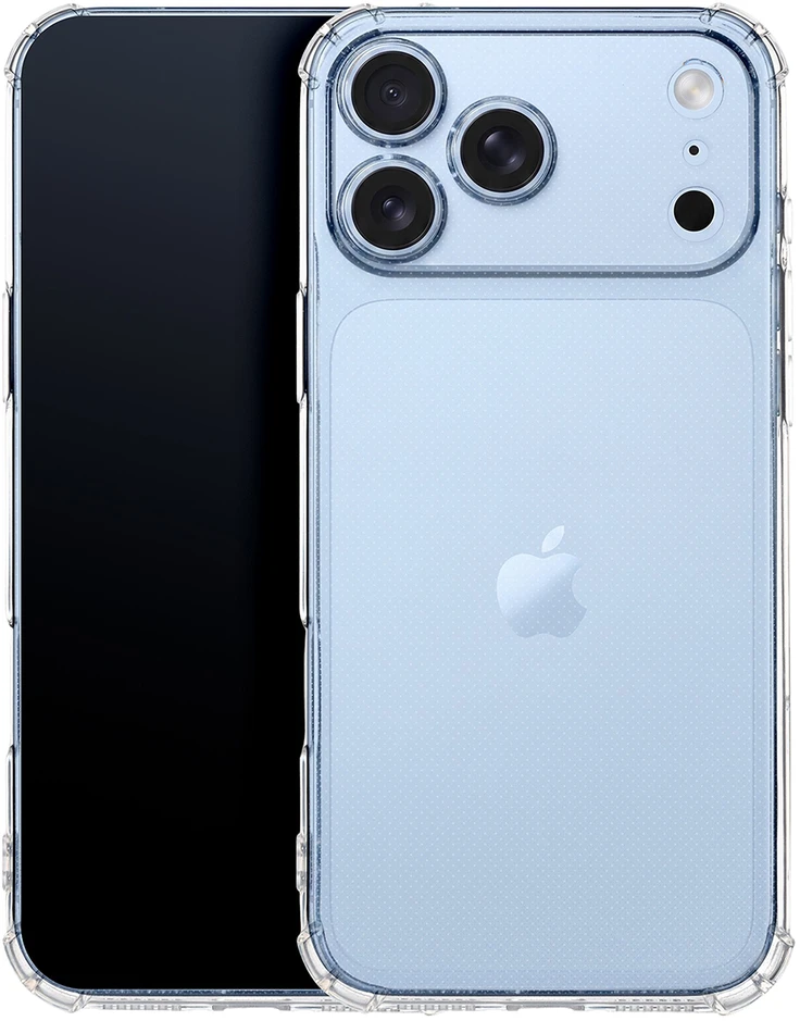 TFO Anti Shock 1,5 mm dėklas, skirtas iPhone 17 Pro Max 6,9" / 18 Pro Max 6,9" skaidrus, su apsauga kamerai