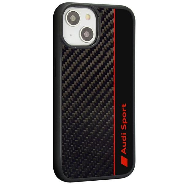 Dėklas Apple iPhone 14 Audi Carbon Fiber Stripe (AUS-TPUPCIP14-R8/D1-BK) juodos spalvos