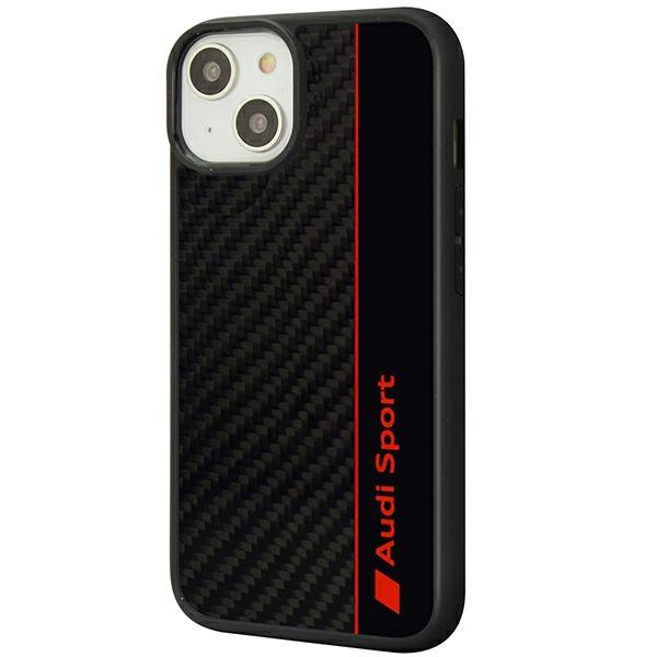 Dėklas Apple iPhone 14 Audi Carbon Fiber Stripe (AUS-TPUPCIP14-R8/D1-BK) juodos spalvos