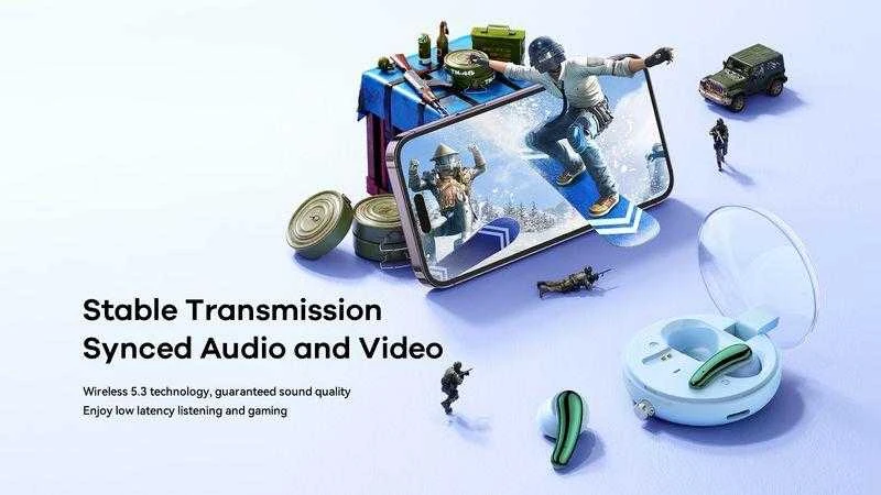 Belaidės TWS ausinės REMAX ClearBuds C1 Bluetooth 5.3: Spalva - Mėlyna