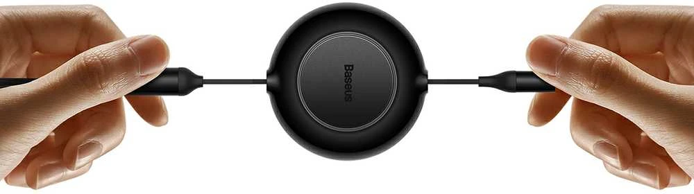 USB laidas Baseus Bright Mirror 2 Type-C į MicroUSB/Type-C/Lightning 3.5A 1.1m juodas CAMJ010201