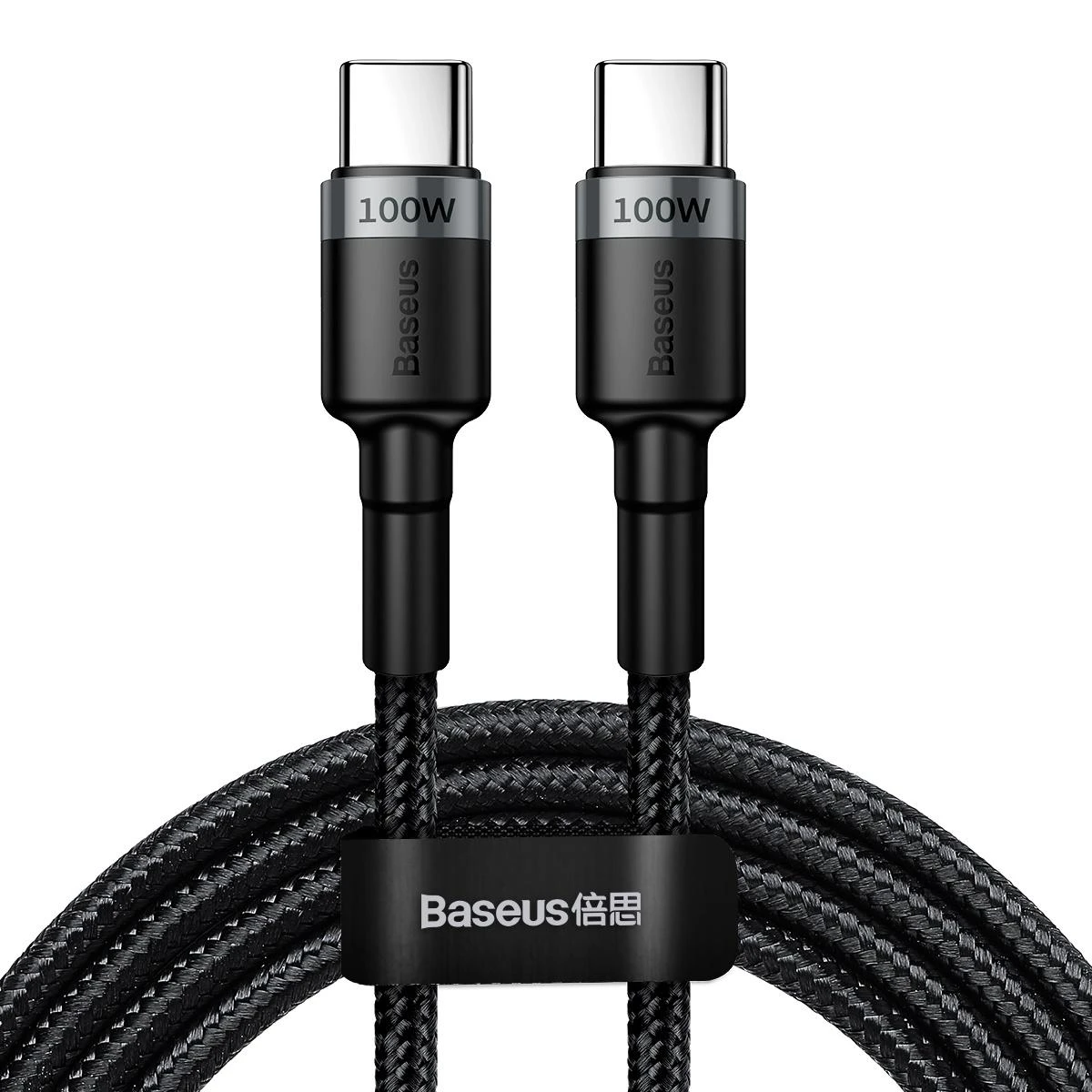 Baseus Cafule PD2.0 100W greito įkrovimo USB-C kabelis 20V 5A 2m - Pilkas / Juodas