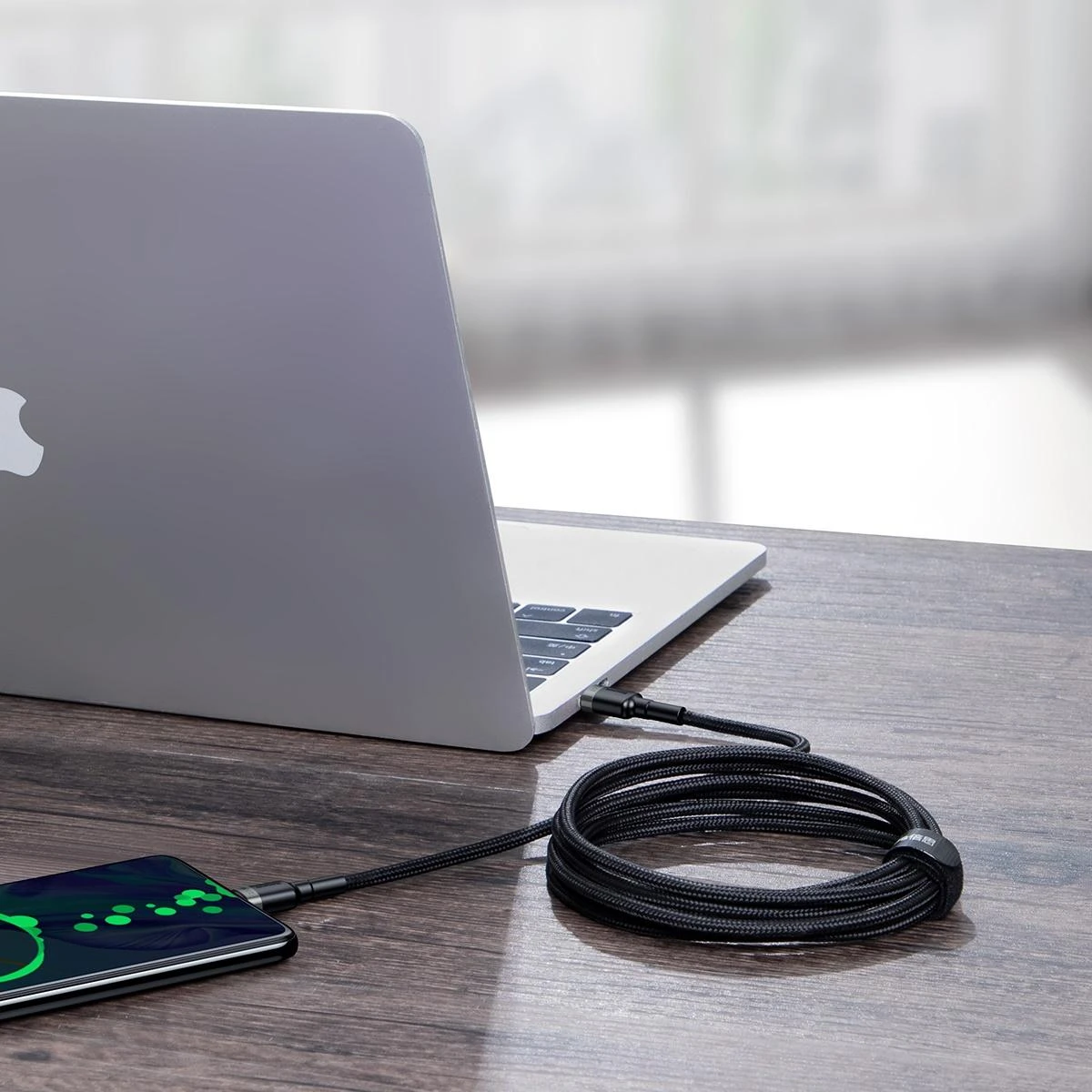 Baseus Cafule PD2.0 100W greito įkrovimo USB-C kabelis 20V 5A 2m - Pilkas / Juodas