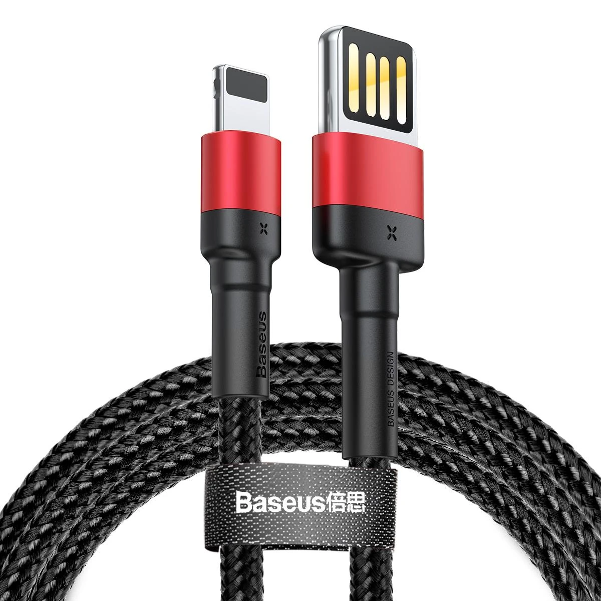Baseus Cafule PD2.0 100W blykstė įkrovimo USB-C kabelis 20V 5A 2m - Raudonas / Juodas