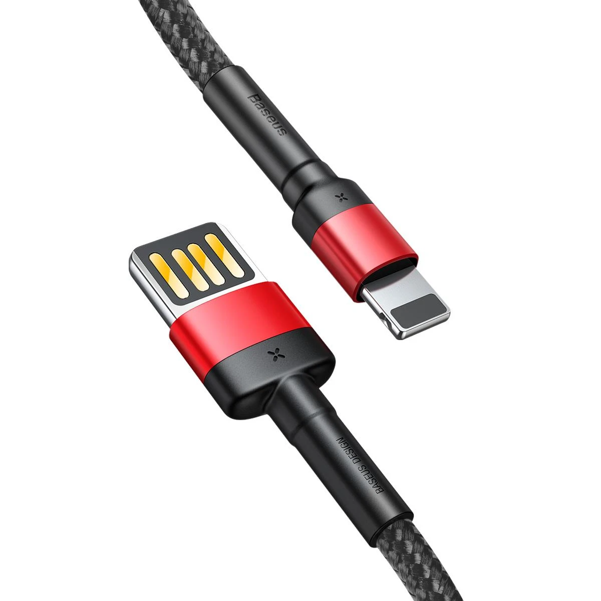 Baseus Cafule PD2.0 100W blykstė įkrovimo USB-C kabelis 20V 5A 2m - Raudonas / Juodas