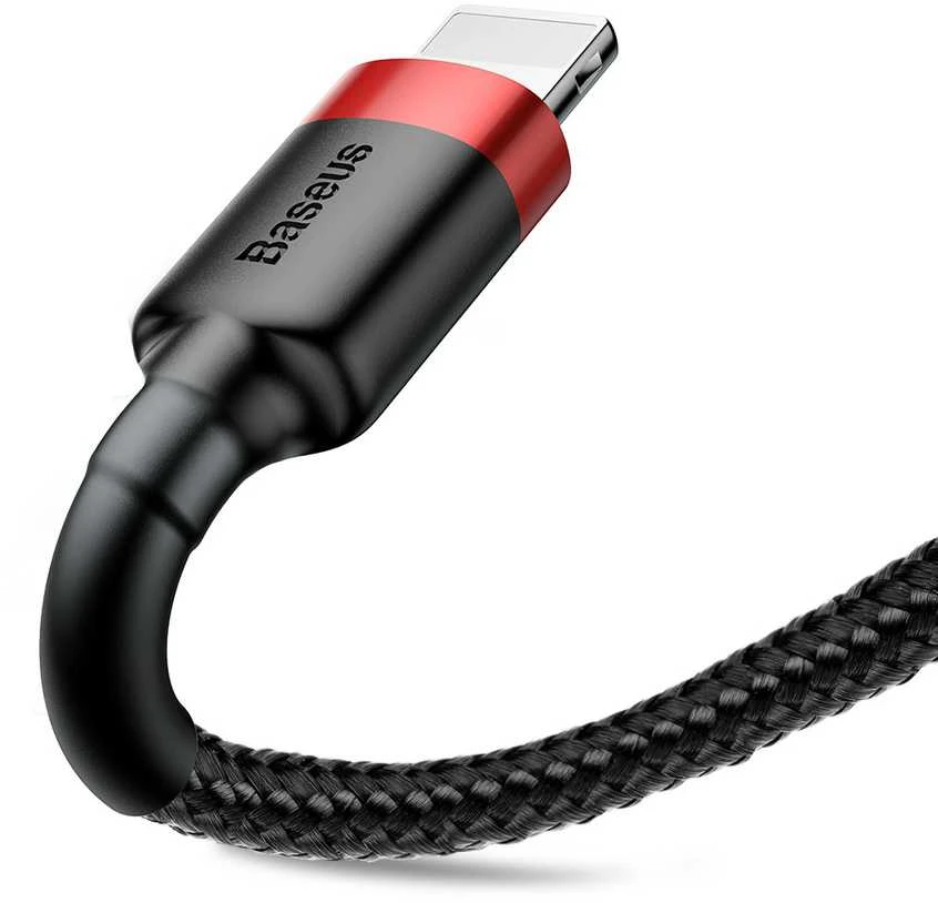 Baseus Cafule USB - Lightning kabelis 2.4A 0.5m - Raudonas - Juodas