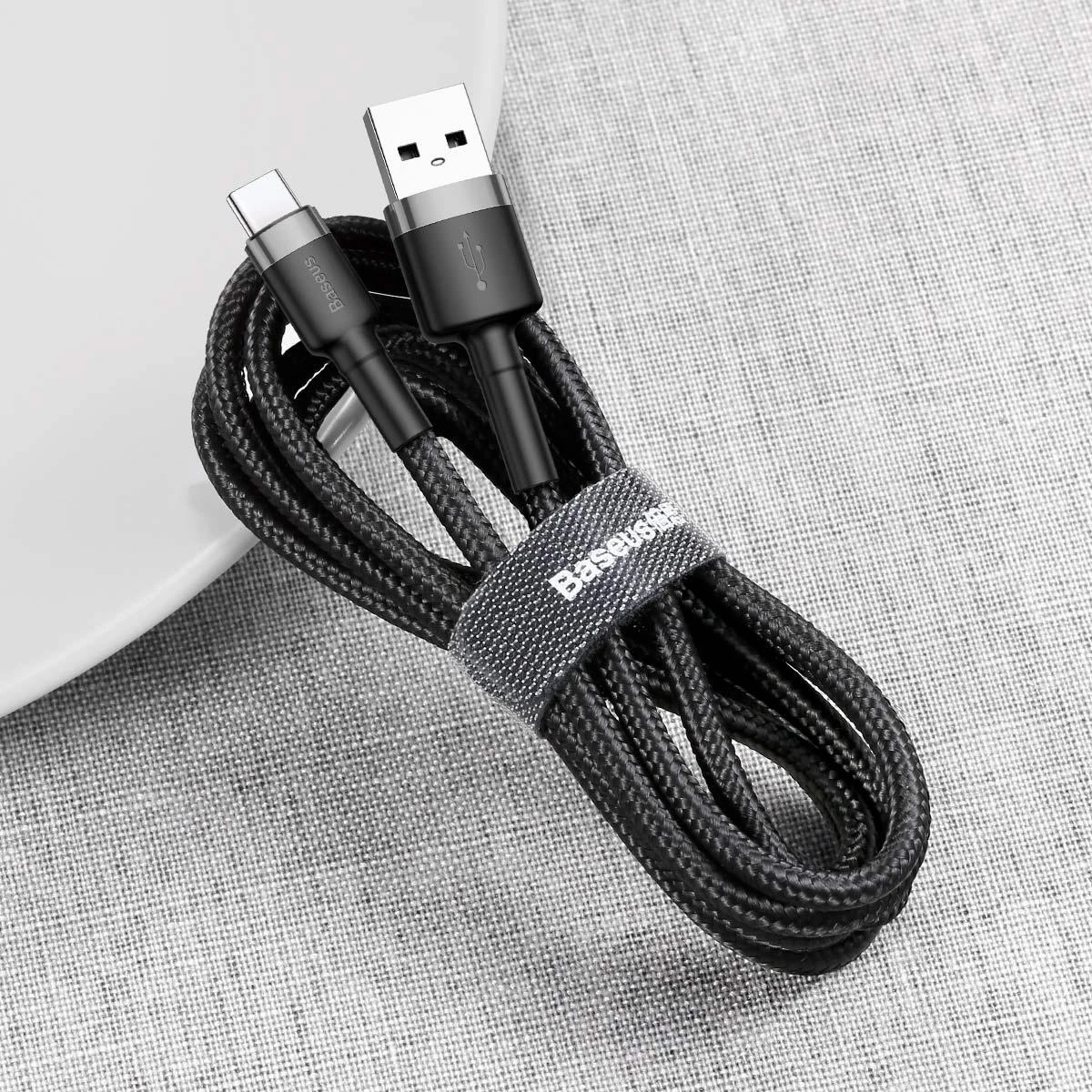 Baseus Cafule kabelis USB-C 3A 0.5m - Pilkas / Juodas