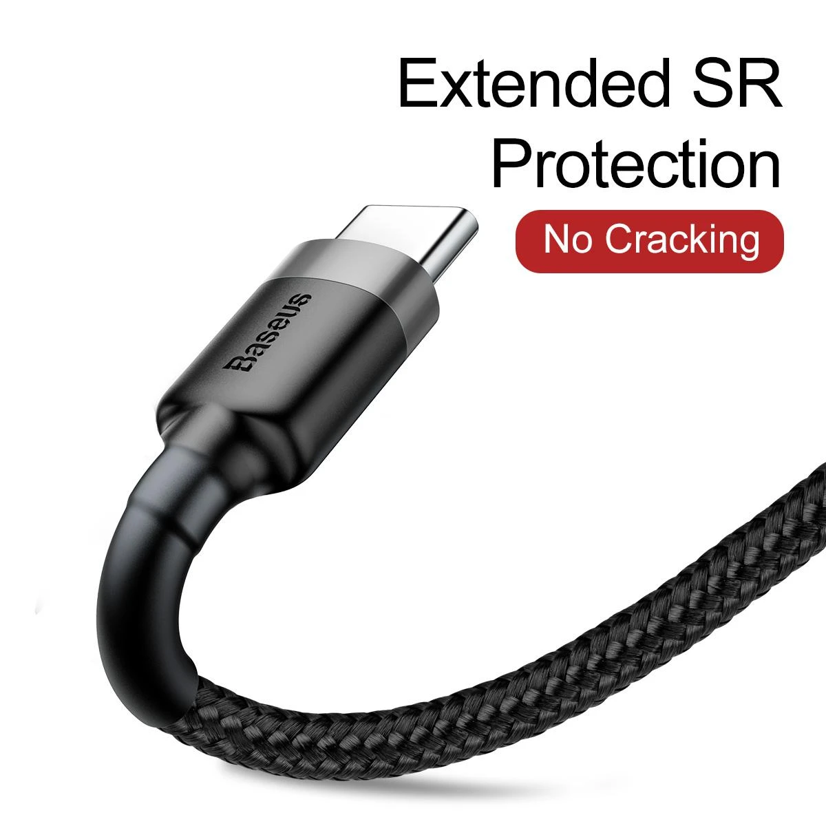 Baseus Cafule kabelis USB-C 3A 0.5m - Pilkas / Juodas