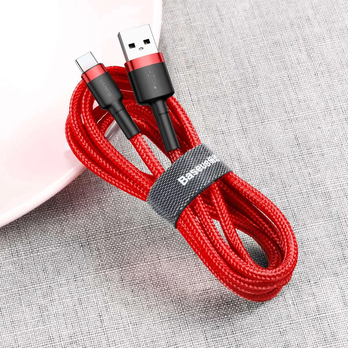 Baseus Cafule kabelis USB-C 3A 1m - Raudonas