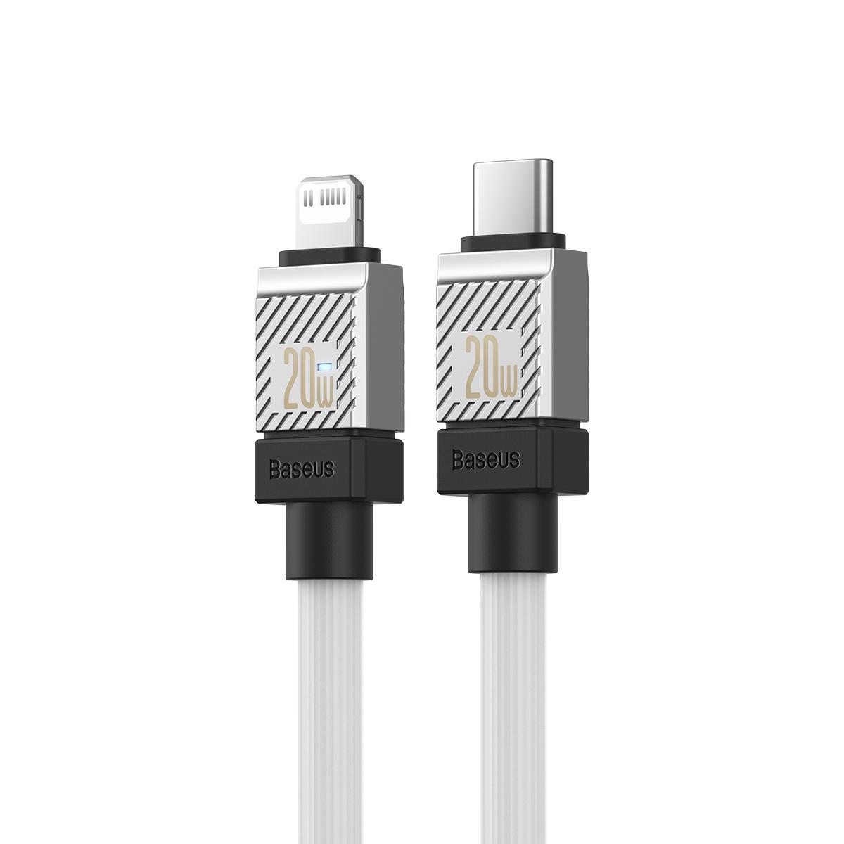 Greito įkrovimo kabelis Baseus USB-C su Coolplay Series 2m, 20W (baltas)