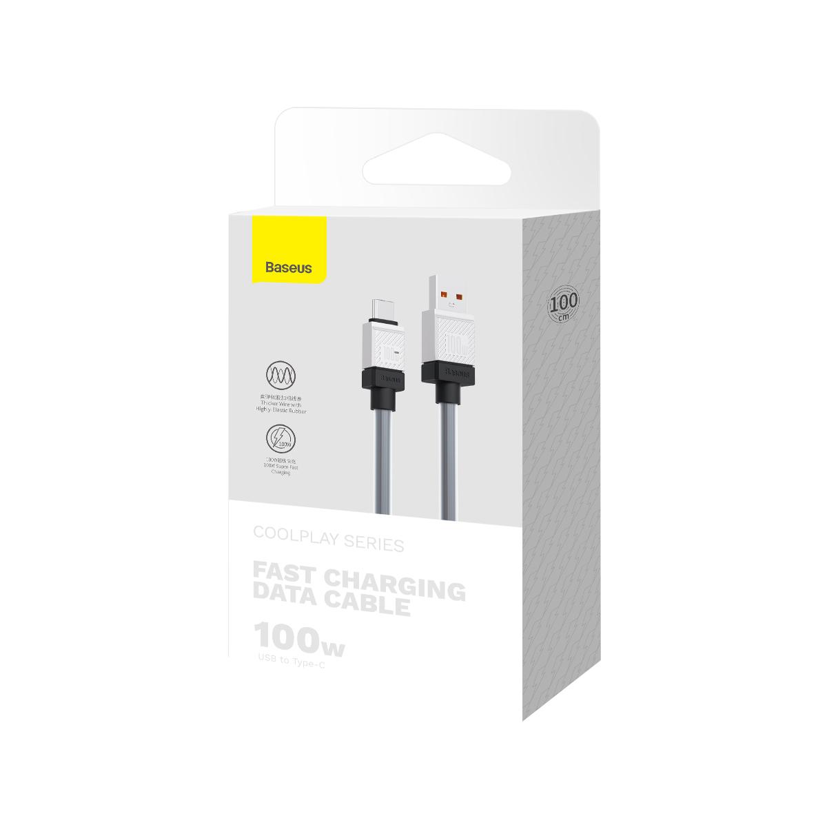 USB laidas su USB-C Baseus CoolPlay 100W 1m (juodas)
