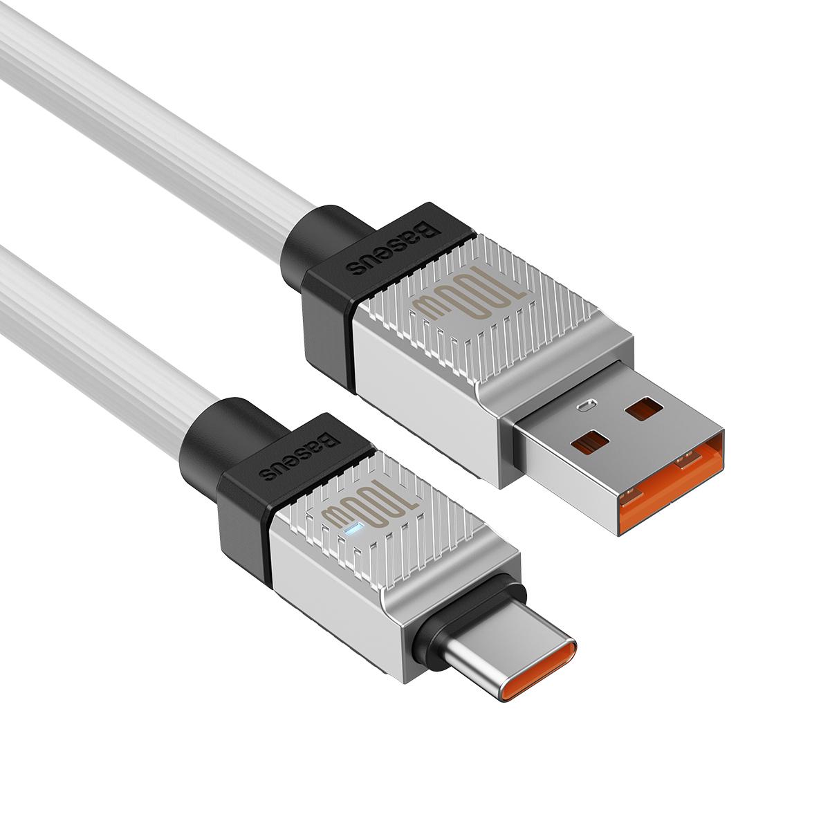 USB laidas per USB-C Baseus CoolPlay 100W 1m (baltas)