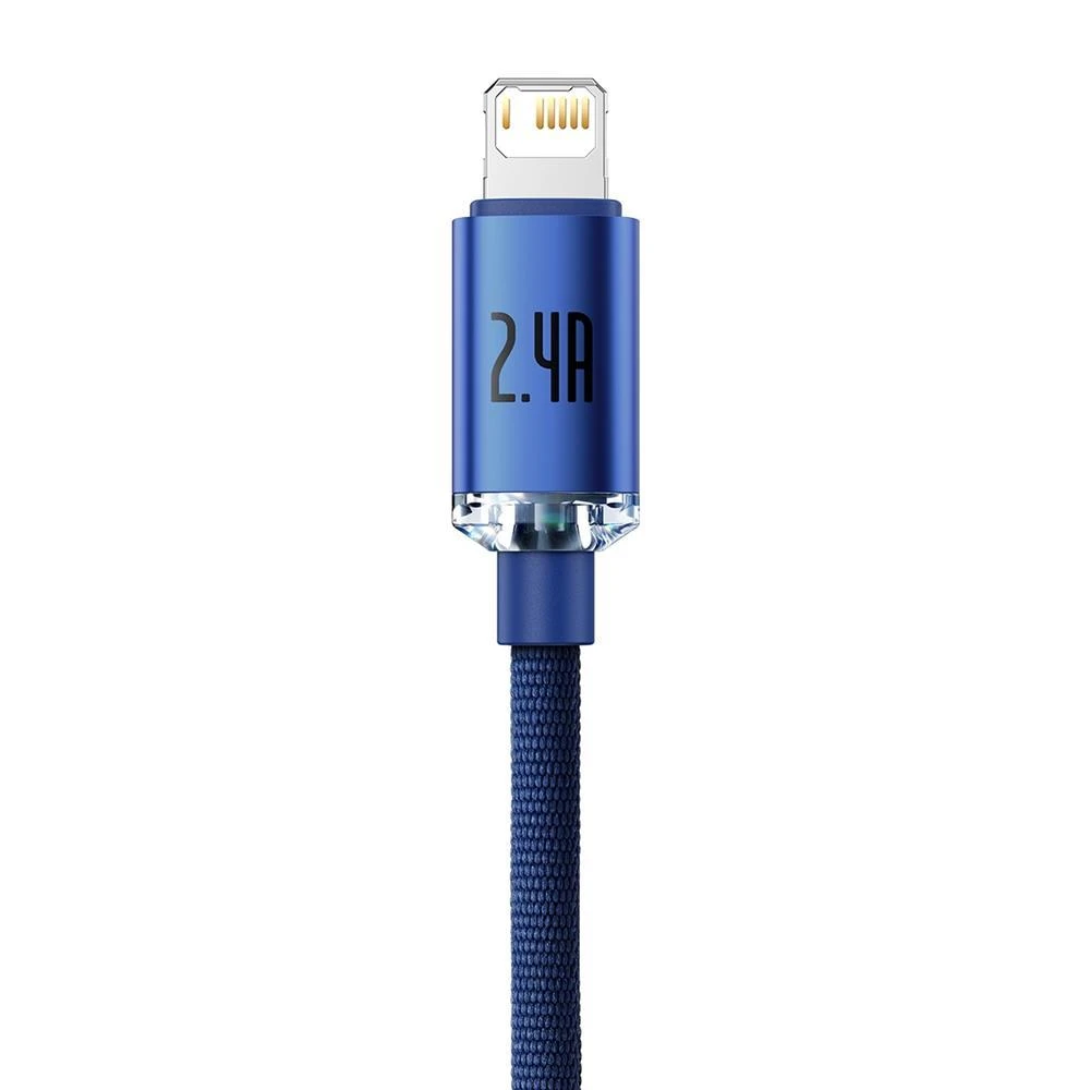 „Baseus Crystal Shine“ USB – „Lightning“ laidas 2.4A 1.2m