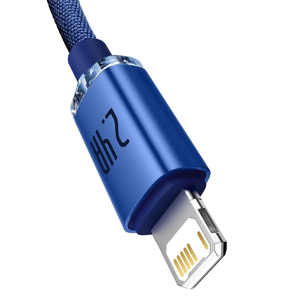 „Baseus Crystal Shine“ USB – „Lightning“ laidas 2.4A 1.2m