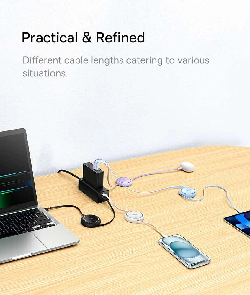 Laidas iš USB-C į USB-C Baseus Free2Draw, PD, 100 W, 1 m (juodas)
