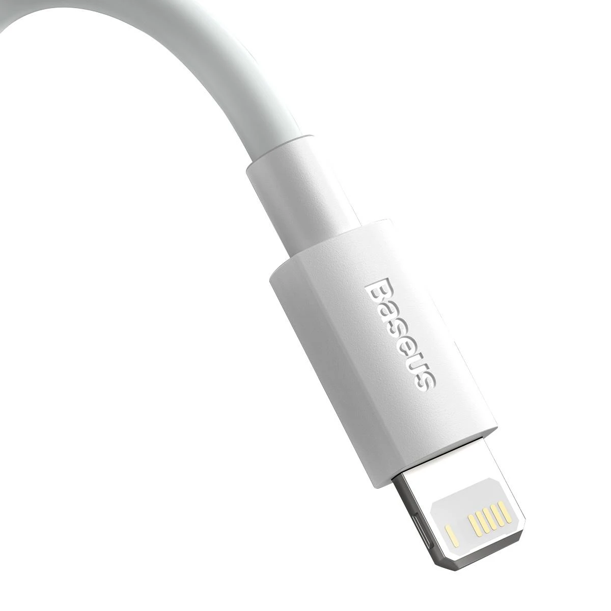Baseus Simple Wisdom duomenų kabelio komplektas iš USB-C į Lightning PD 20W (2 Vnt), 1.5 m baltos spalvos