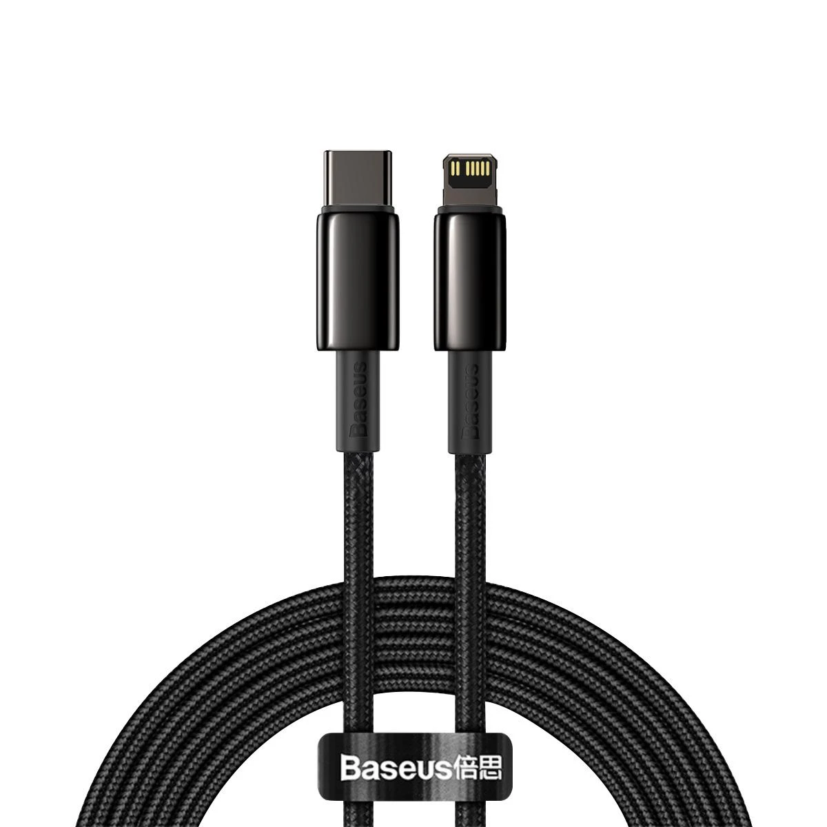 Baseus USB C tipo laidas - žaibiškai greitas įkrovimas su maitinimo šaltiniu 20W 2m Juodas (Juodas)