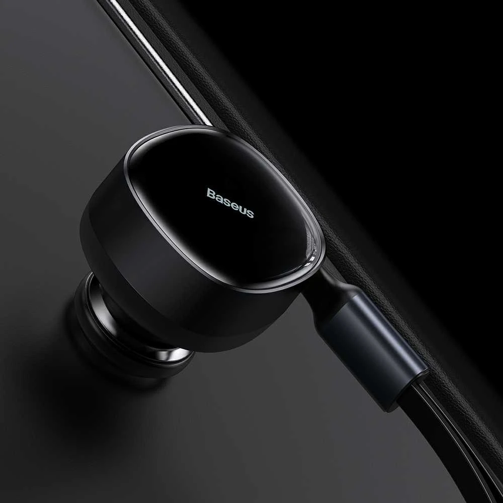 Automobilinis įkroviklis Baseus Enjoyment su kabeliu USB-C, 33W (juodas)