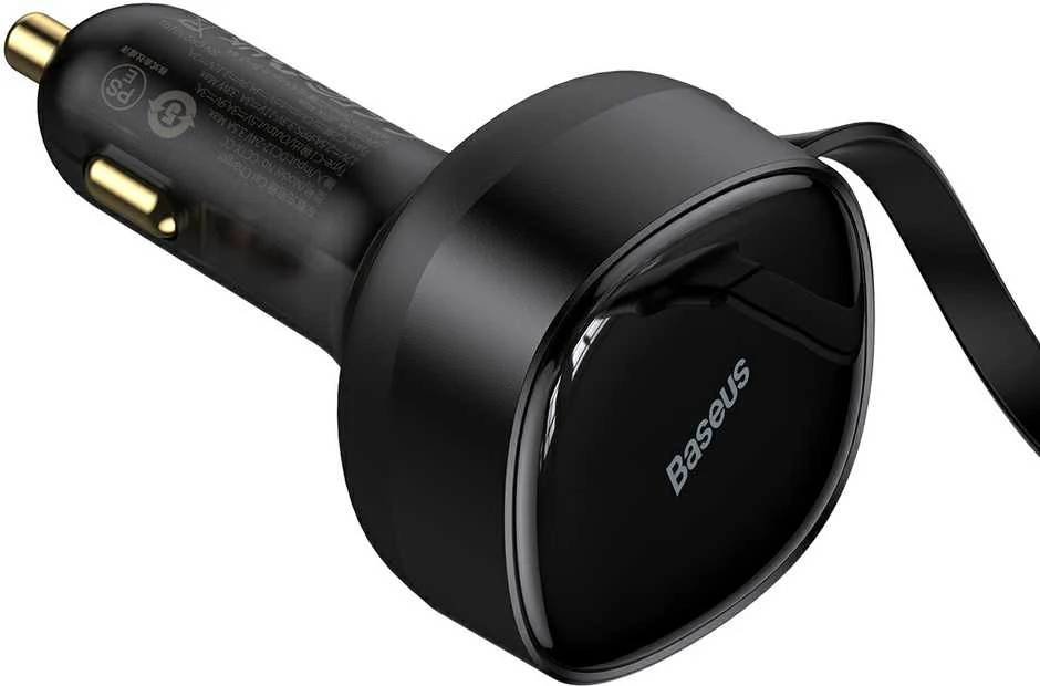 Automobilinis įkroviklis Baseus Enjoyment su kabeliu USB-C, 33W (juodas)