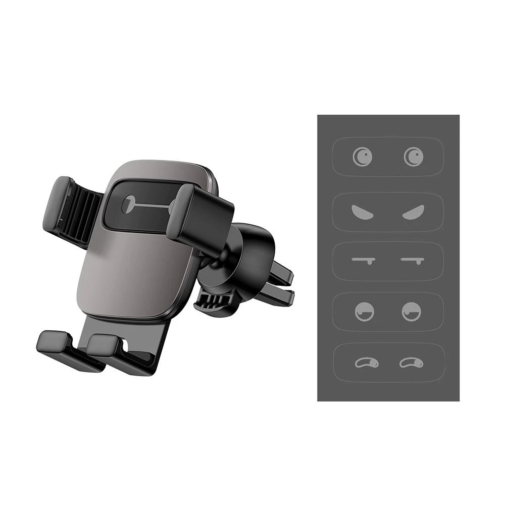 Automobilinis telefono laikiklis Baseus Cube Gravity - Juodas