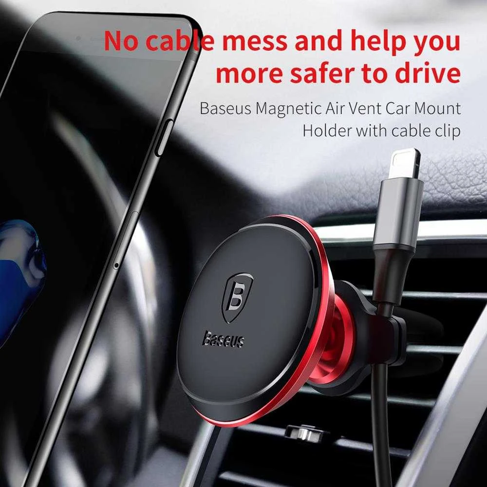 Magnetinis automobilinio telefono laikiklis Baseus oro išleidimo anga (juoda)