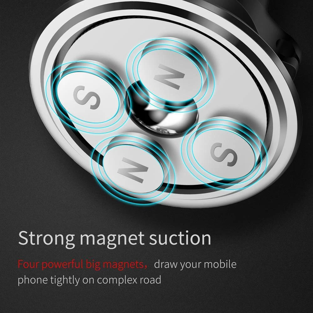 Automobilinis Baseus magnetinis telefono laikiklis į groteles - Raudonas