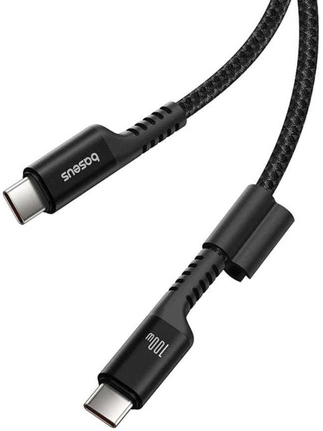Greito įkrovimo laidas USB-C į USB-C Baseus Fish-Eye 100W, 1m (juodas)