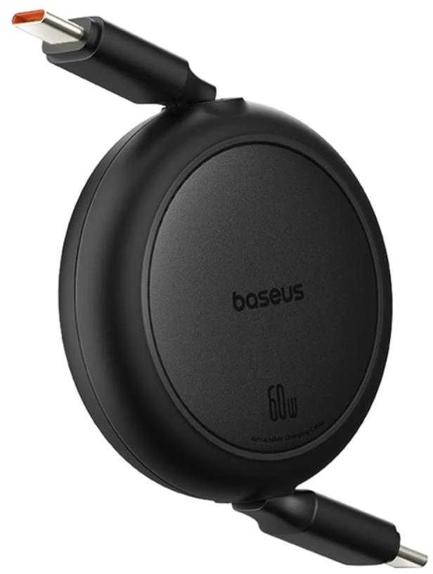 Baseus Free2Pull Mini USB-C į USB-C USB laidas, 60 W, 1, (juodas)